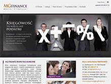 Tablet Screenshot of mgfinance.pl